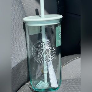 Starbucks 2023 Recycled Mint Triangle Glass Cold Cup